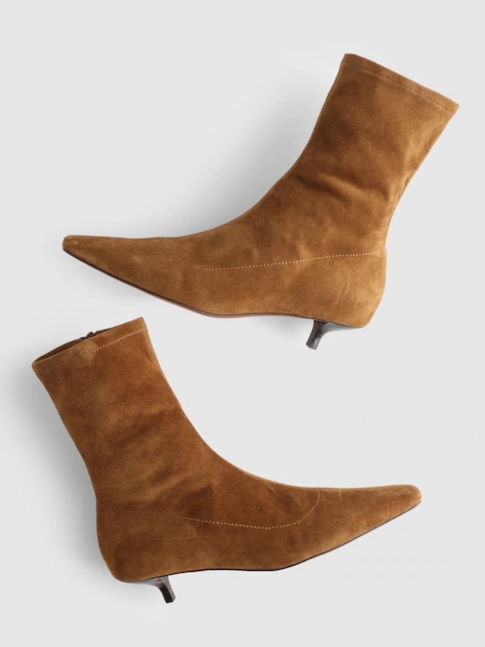 New! Madewell The Ciel Glove Ankle Boot in Suede Warm Chestnut